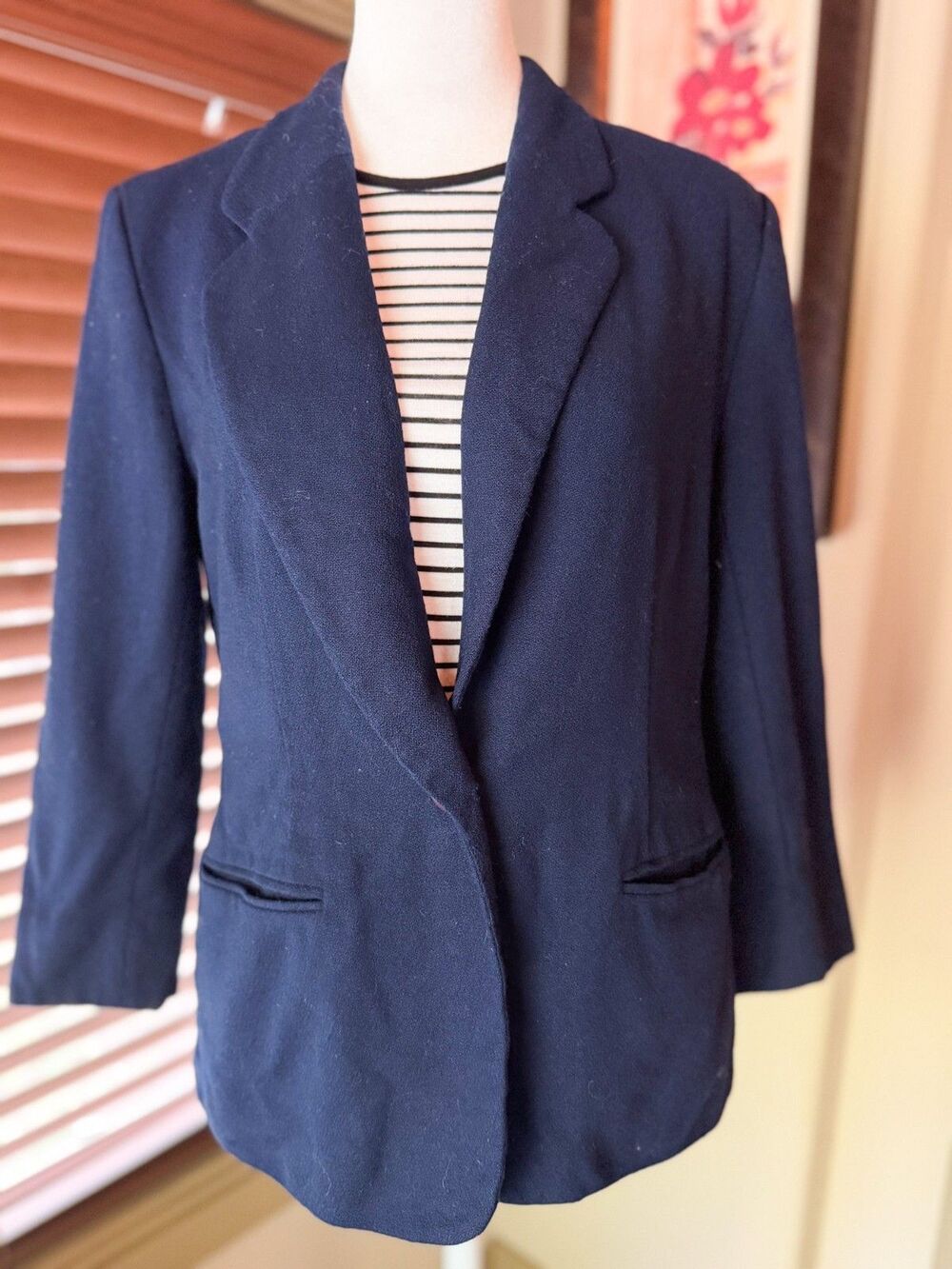 Blue Pendelton Virgin Wool Jacket Vintage 10  Petite, fits a size 4